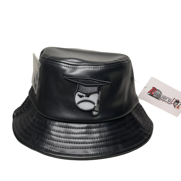 Rappers I.Q? (Black) Bucket Hat (Vegan Leather)